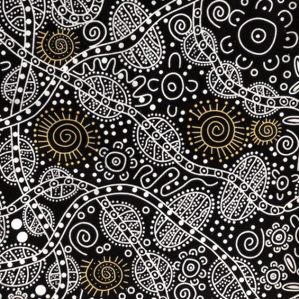 BUSH TUCKER Aborigines Stoff aus Australien